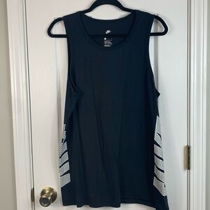 Nike Tee black tank top size large. White Nike on sides.